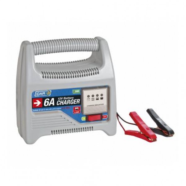Cargador baterías moto 6 amp 12v